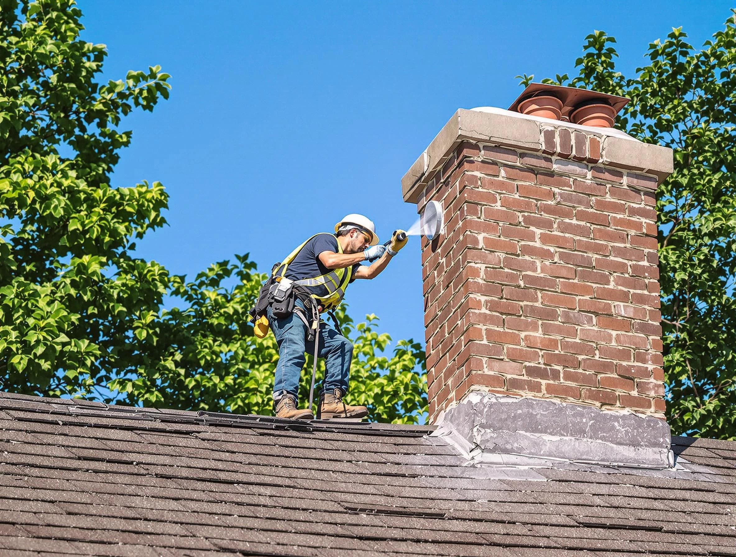 Chelmsford Chimney Sweep performing an inspection with advanced tools in Chelmsford, MA