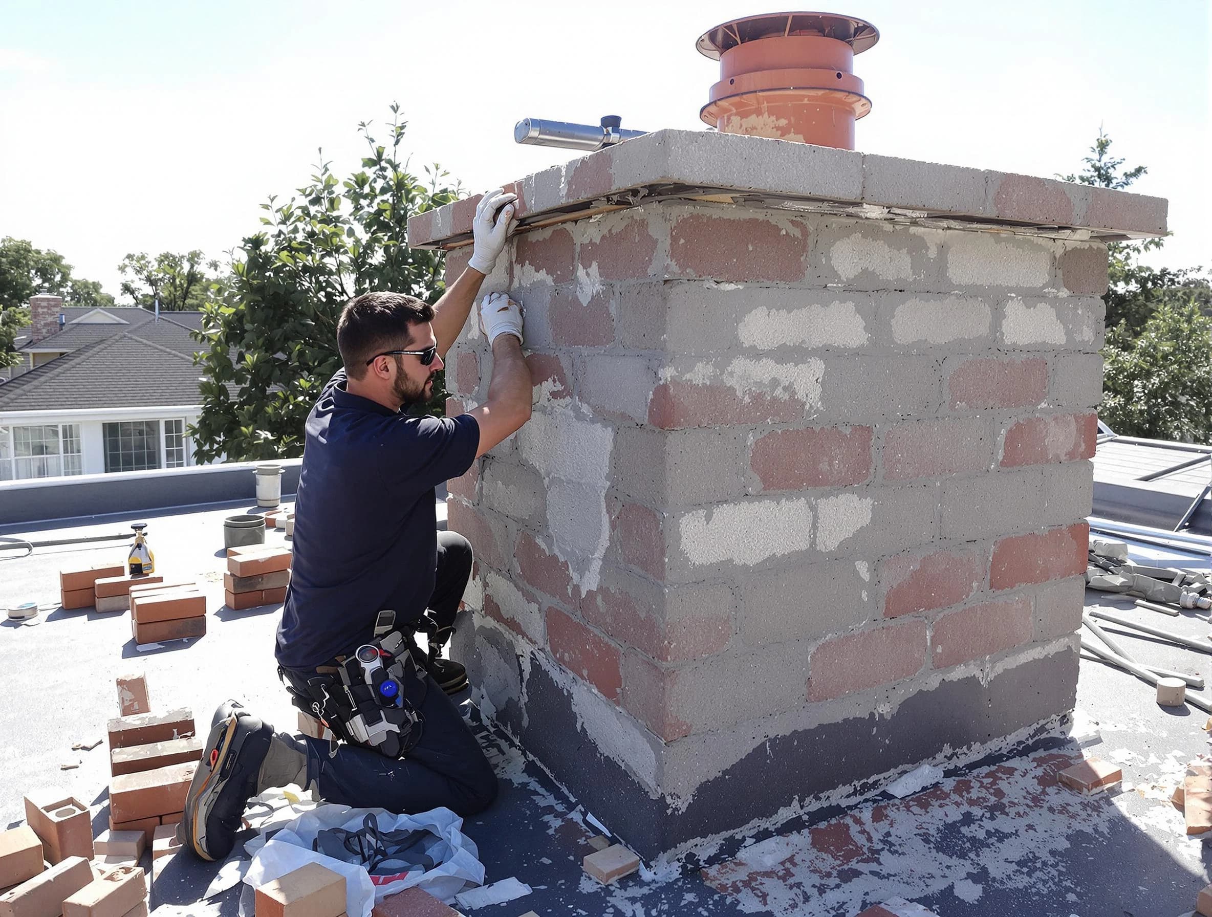Advanced chimney repair process by Chelmsford Chimney Sweep in Chelmsford, MA