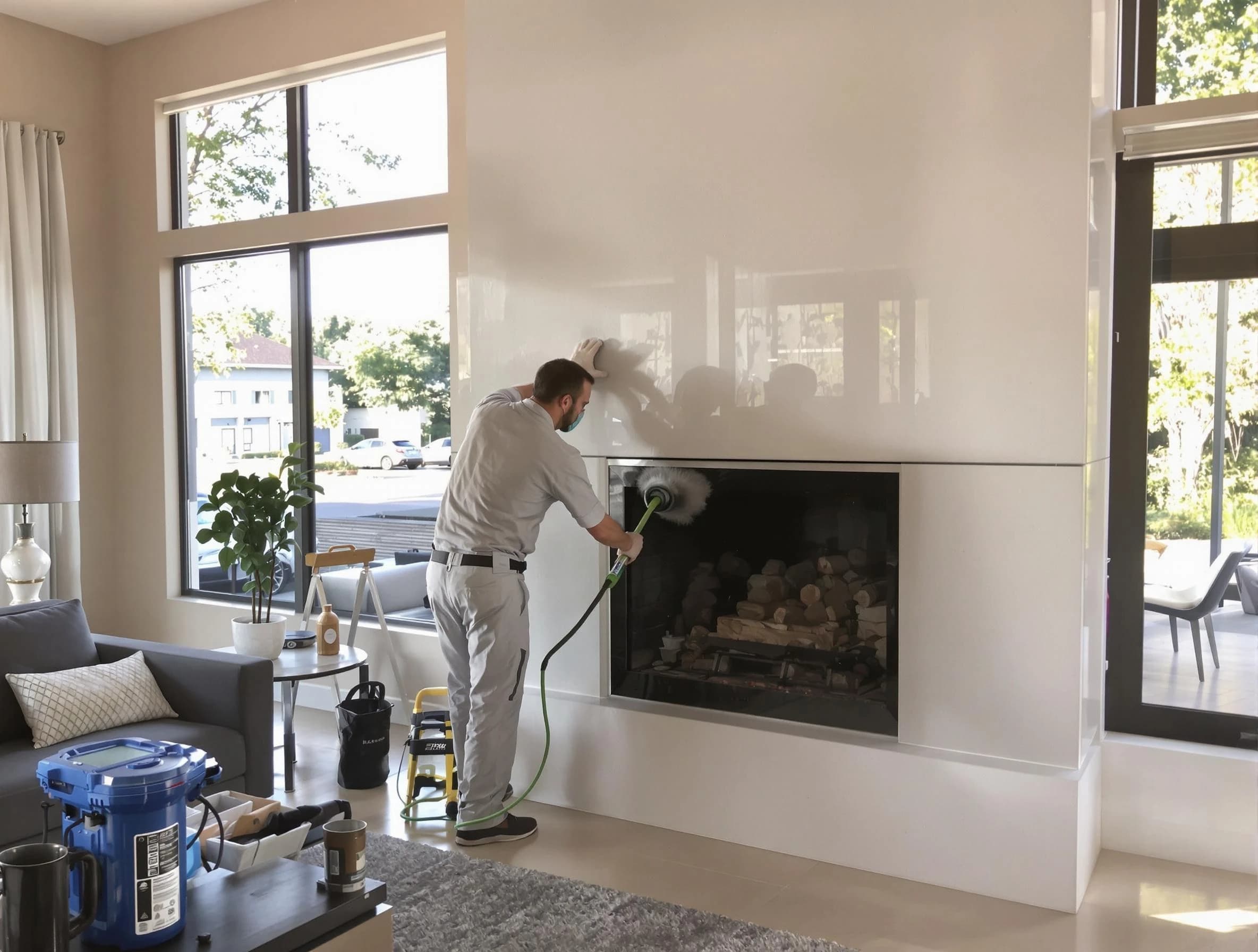 Chelmsford Chimney Sweep performing thorough soot removal in Chelmsford, MA