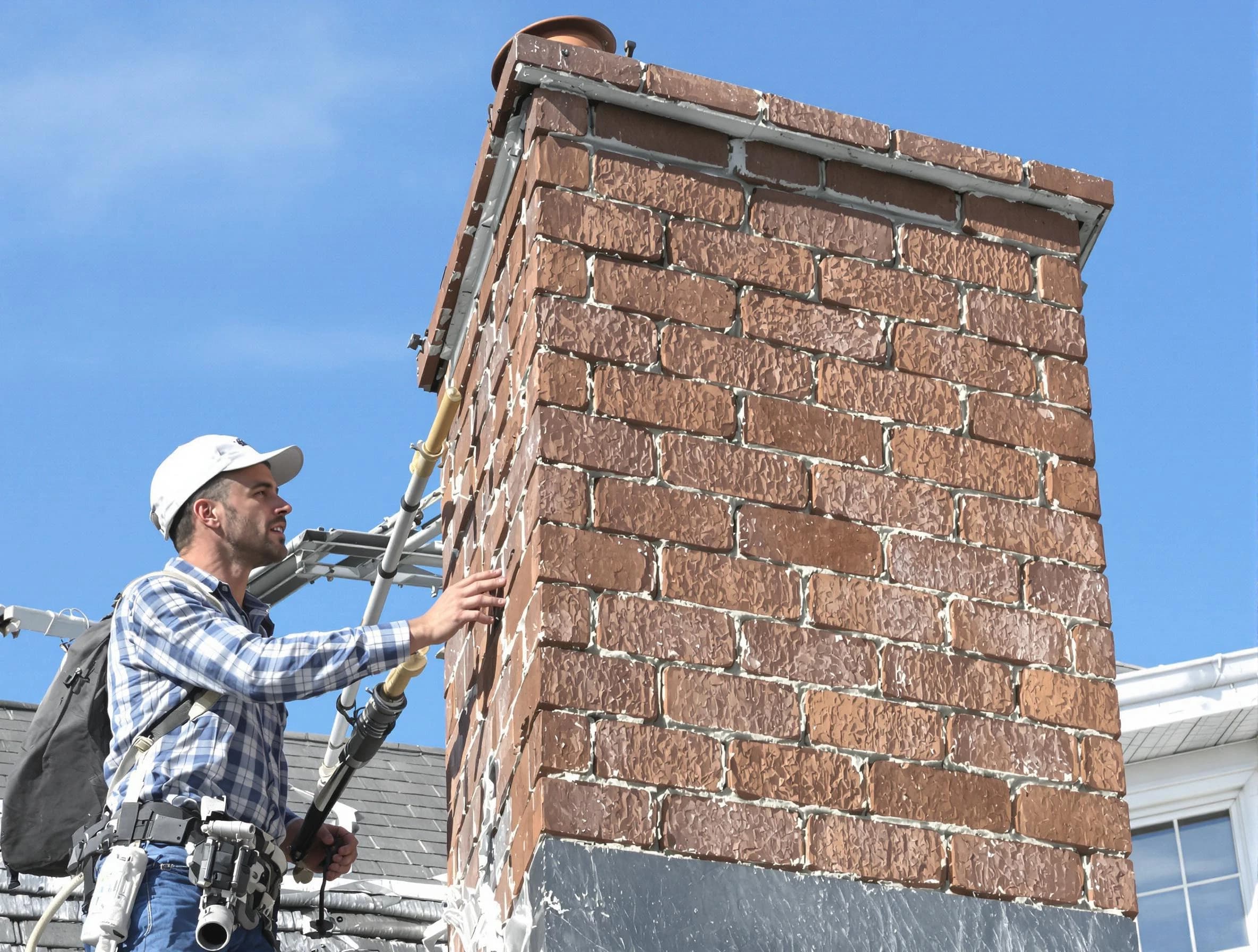 Brickwork for a chimney rebuild by Chelmsford Chimney Sweep in Chelmsford, MA